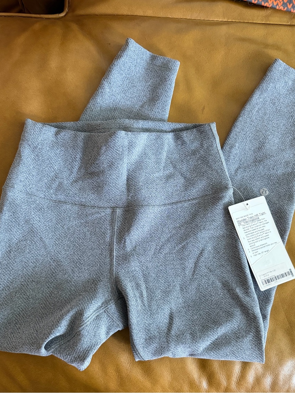lululemon athletica wunder train Heather Gray High-Waist Leggings 6
